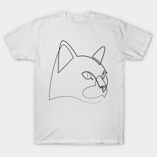 Feline - cat one line T-Shirt